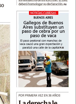 aumento de la captura de la portada del clarin